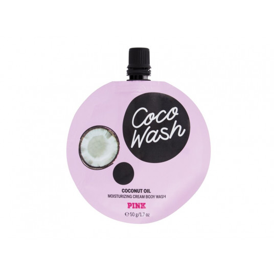 Dušo kremas Pink Coco Wash Cream Coconut Oil Cream kūno prausiklis Travel Size, 50ml