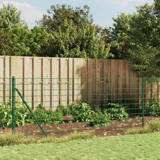 Vielinė tinklinė tvora su smaigais, žalios spalvos, 1x10m