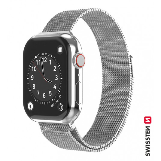 Swissten metalinis dirželis, skirtas Apple Watch 1/2/3/4/5/6/SE / 40 mm / 42 mm / sidabras