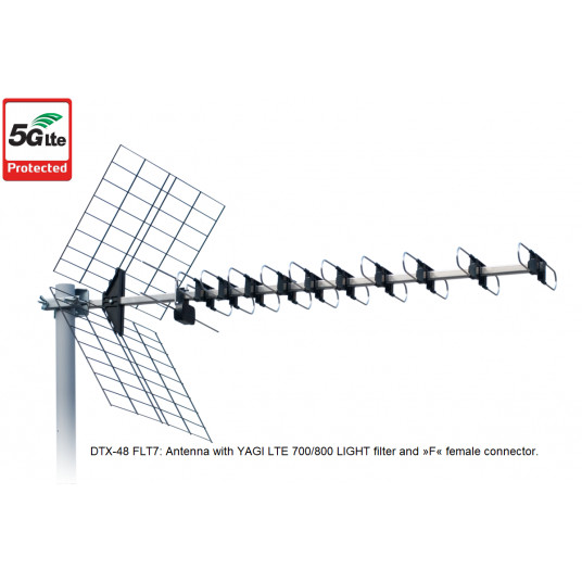 TV Antena ISKRA DTX-48 FLT7 Silver