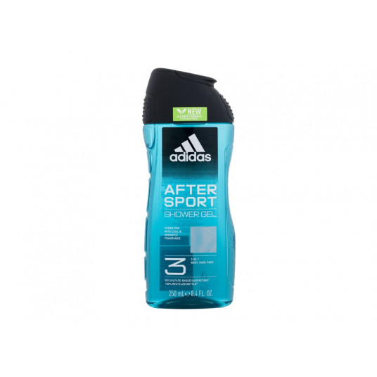 Dušo želė Adidas After Sport dušo želė 3 viename nauja valymo formulė, 250 ml