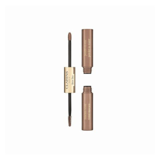 Clarins – antakių tušas 2 in 1 Brow Duo (antakių pudra ir tušas) 2,8 g – 03 vėsiai rudas