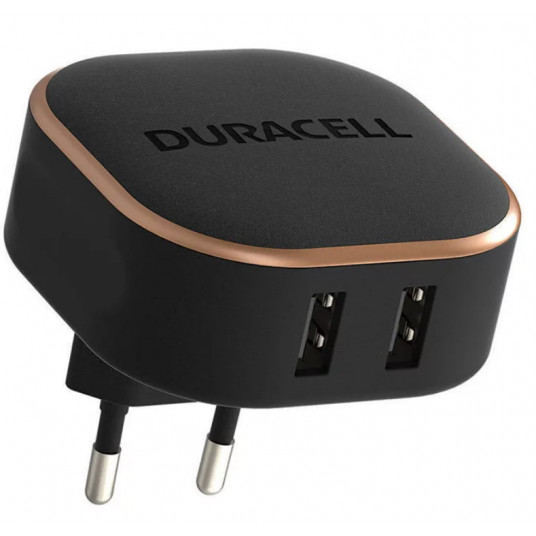 Duracell 2xUSB 2.4A 24W (juoda)