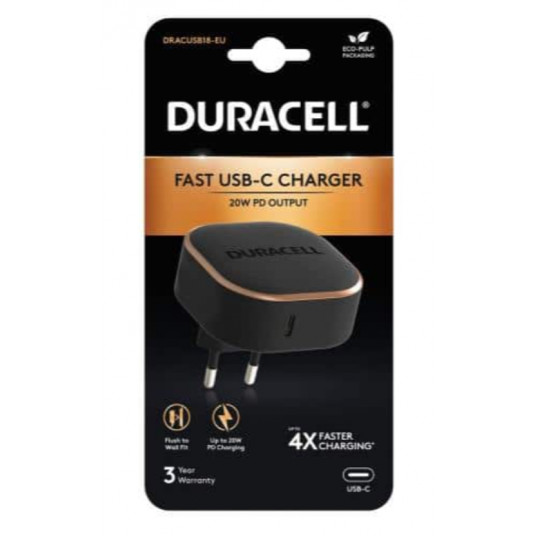 Duracell USB-C 20W (juoda)