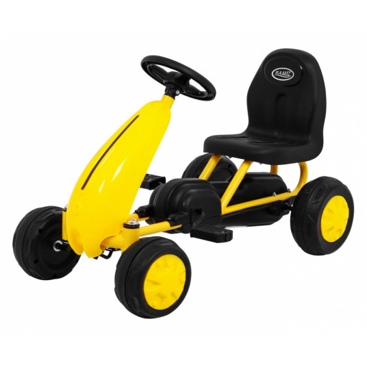Minamas kartingas Gokart, geltonas