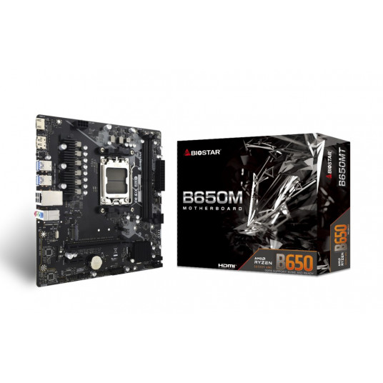 Biostar B650MT pagrindinė plokštė AMD B650 AM5 lizdas „micro ATX“