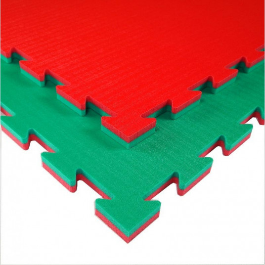 Tatamis XPE 100x100x2cm žalia/raudona (Made in Italy)