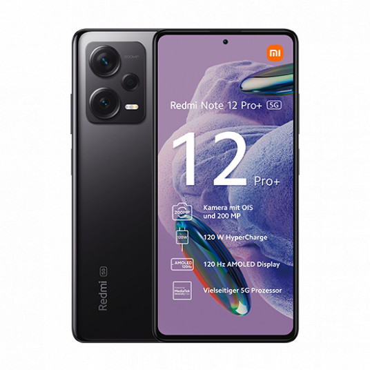 Išmanusis telefonas Xiaomi Redmi Note 12 Pro+ 5G 8GB/256GB Dual-Sim Obsidian Black