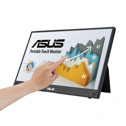  ASUS ZenScreen MB16AHT 39,6 cm (15.6") 1920 x 1080 pikseliai „Full HD“ Lietimui jautrus ekranas Juoda 