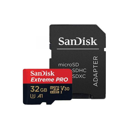 Atminties Kortelė SanDisk Extreme Pro microSDHC 32GB + SD adapter + Rescue Pro