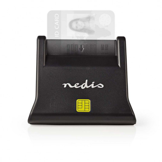 Kortelių skaitytuvas Nedis USB 2.0 CRDRU2SM3BK (tinka el. parašui)