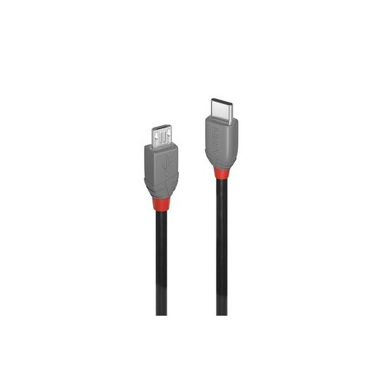 Kabelis LINDY USB 2.0 Type C to Micro-B 3m Black