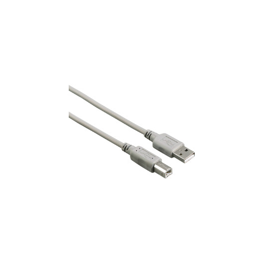 Kabelis Spausdintuvams HAMA USB-A - USB-B 1.5m Pilkas