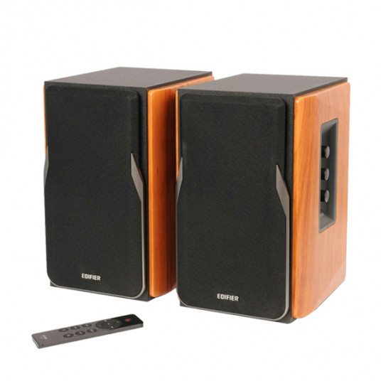 Edifier profesionalūs lentyniniai garsiakalbiai R1380T rudi, Bluetooth, belaidis ryšys