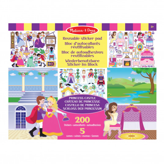 MELISSA&DOUG Daugkartinių lipdukų rinkinys „Pilis/Princesės“