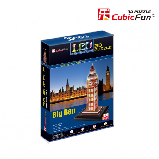 CUBICFUN 3D dėlionė „Big Benas“ (LED)