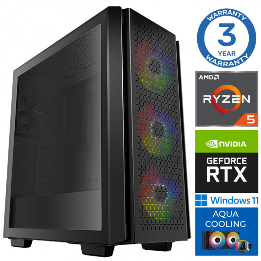 INTOP AQUA Ryzen 5 7600X 16GB DDR5 1TB SSD M.2 NVME RTX3050 6GB WIN11Pro