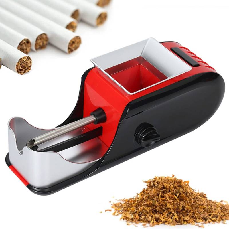Elektrinis cigarečių ir sukamo tabako sukiklis, raudonas