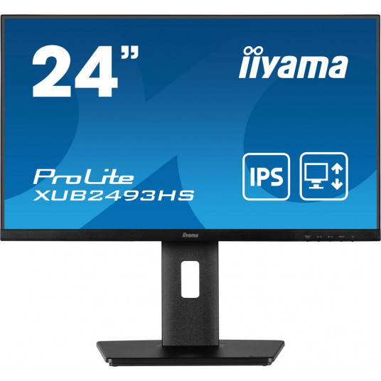  60,5cm/24'' (1920x1080) Iiyama ProLite XUB2493HS-B5 16:9 4ms IPS HDMI VESA Pivot Speaker FullHD Black 