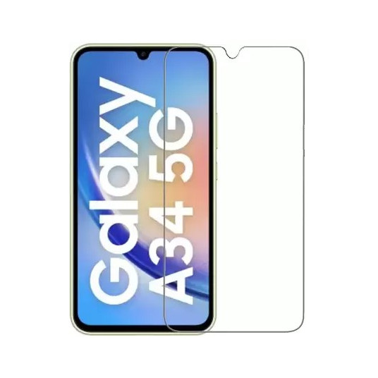  Apsauginis Stiklas TEMPERED Galaxy A34 2D Transparent 