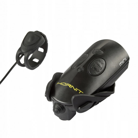 Dviračio lempa su garsiniu signalu HORNIT Mini BLACK-BLACK 5353BLBL