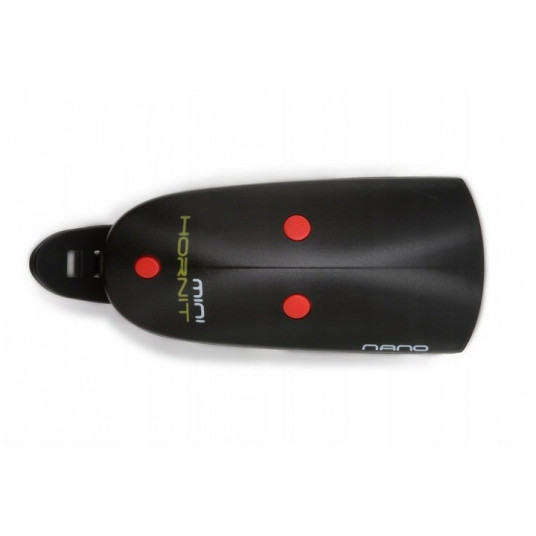 Dviračio lempa su garsiniu signalu HORNIT Nano Black /Red 6266BLR