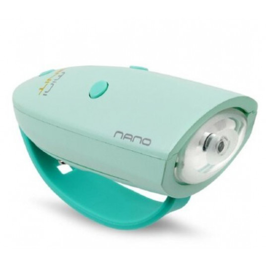 Dviračio lempa su garsiniu signalu HORNIT Nano Mint /Green 6266GRG