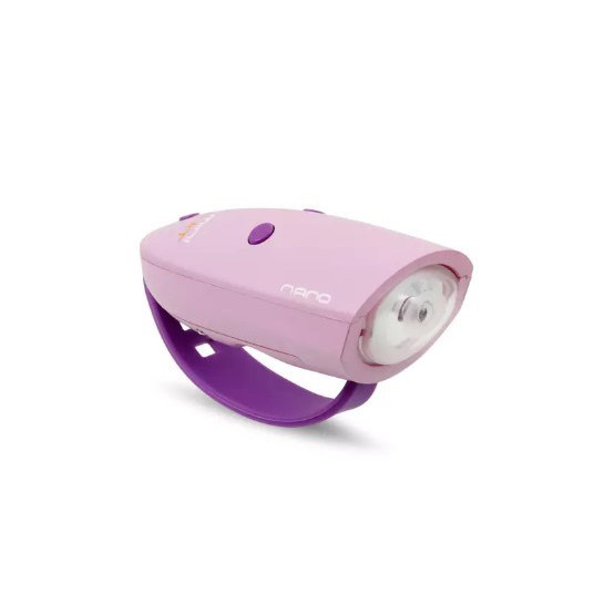 Dviračio lempa su garsiniu signalu HORNIT Nano Pink /Purple 6266PIP