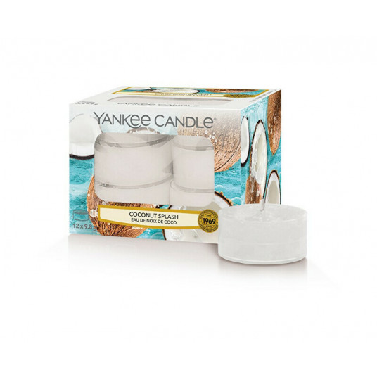 Žvakė Yankee – Aromatinės arbatinės žvakės Coconut Splash 12 x 9,8 g
