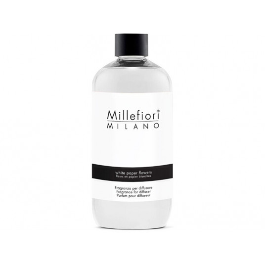 Millefiori Milano - Pakaitinis aromatų difuzoriaus užpildas Natura l Baltos popierinės gėlės 500 ml