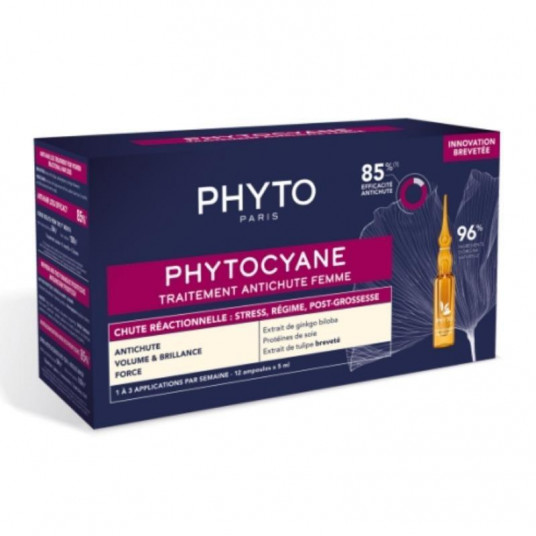 Phyto Phytocyane Reaktyvus plaukų slinkimas 12x5ml