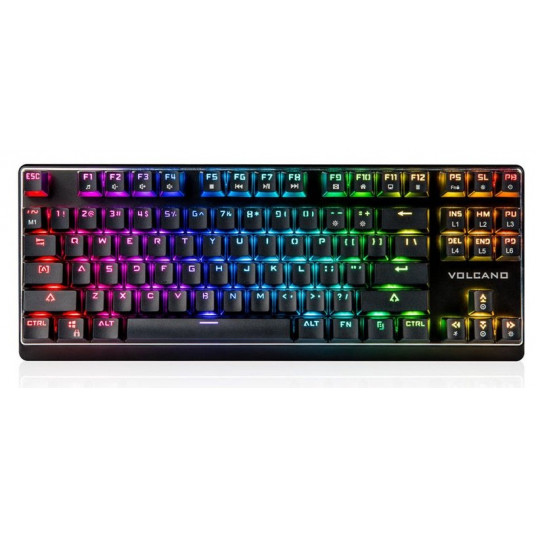 Klaviatūra MODECOM Volcano Lanparty 2 RGB ruda