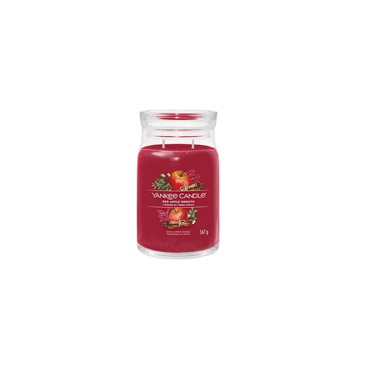 Yankee Candle Red Apple Wreath Signature Candle ( věnec z červených jablek ) - Vonná svíčka, 368.0g