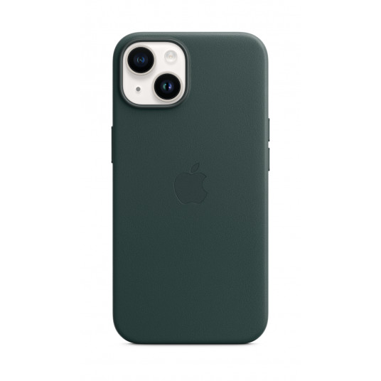 Dėklas iPhone 14 Leather Case with MagSafe - Forest Green