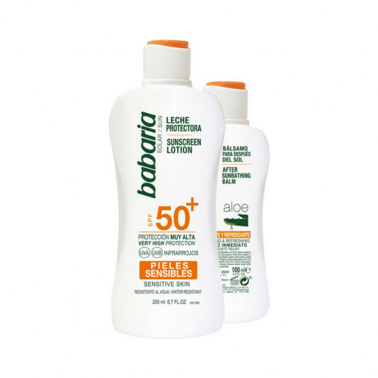 Babaria Sunscreen Lotion Spf50 Plus 200 ml rinkinys, 2 vnt
