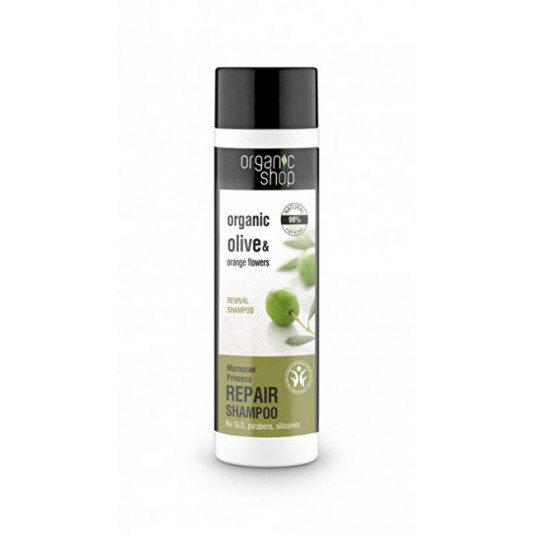 Organic Shop - alyvuogių ir apelsinų žiedų ( Repair Shampoo) 280 ml