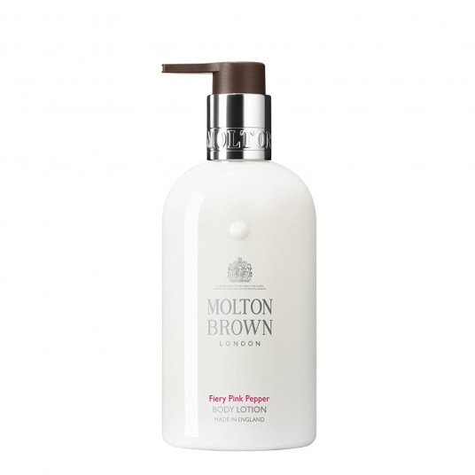 Molton Brown, ugningieji rausvieji pipirai, drėkinantis ir lyginantis, kūno losjonas, 300 ml