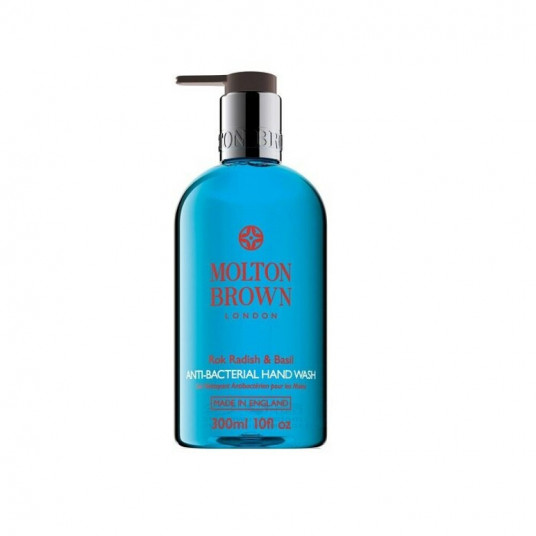 Molton Brown, Rok ridikėliai ir bazilikas, antibakterinis, skystas muilas, rankoms, 300 ml