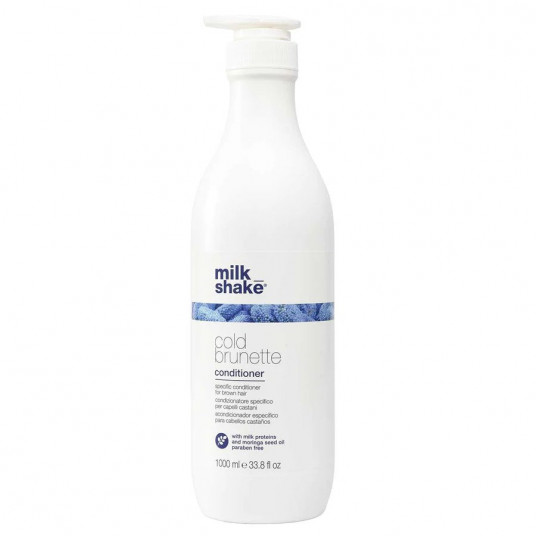 Pieno kokteilis, šalta brunetė, moringų aliejus, plaukų kondicionierius, šalina šiltus tonus – raudona/oranžinė, 1000 ml