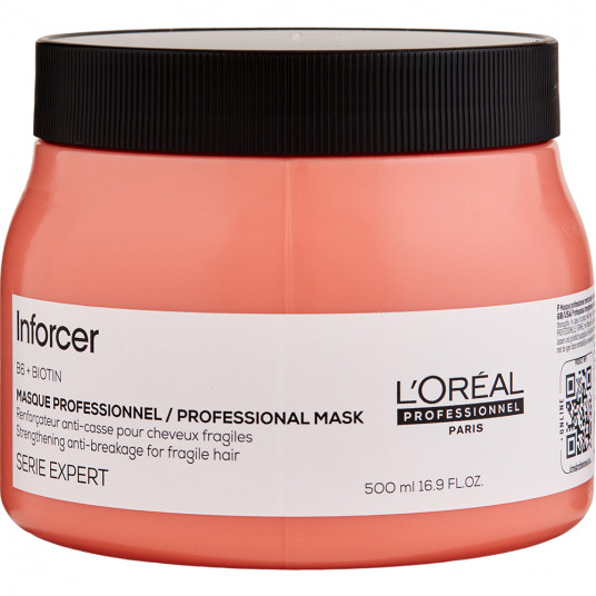 L'Oreal Professionnel, Serie Expert Inforcer, B6 + Biotinas, Plaukų priežiūros kreminė kaukė, nuo lūžinėjimo, 500 ml