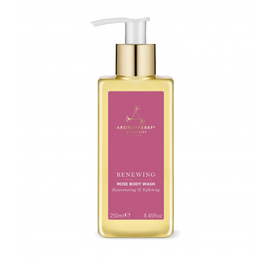 Aromatherapy Associates, atnaujinantis, kokosas, drėkinantis, rožė, kūno prausiklis, 250 ml