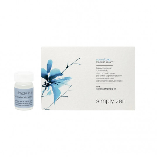 Simply Zen, normalizuojantis, paliekamas galvos odą gydantis serumas, skirtas subalansuoti, 12 vnt, 5 ml