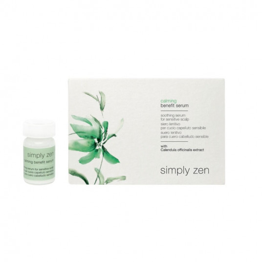 Simply Zen, raminantis, paliekamas galvos odą gydantis serumas, skirtas raminimui, 12x, 5 ml