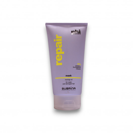Subrina Professional, Phi Repair, be parabenų, plaukų priežiūros kreminė kaukė, skirta taisyti, 150 ml