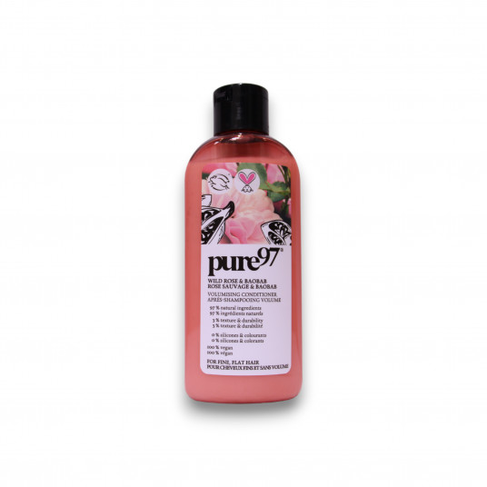 Pure97, rožė ir baobabas, plaukų šampūnas, didinantis apimtį, 200 ml