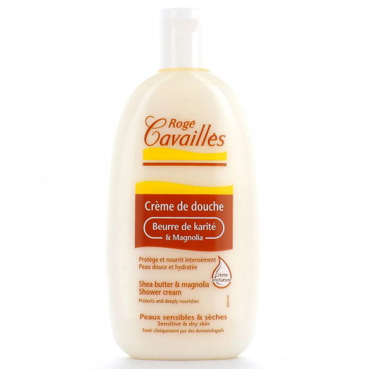 Roger Cavailles, taukmedžio sviestas ir magnolijos, be muilo, maitinantis, dušo kremas, 250 ml