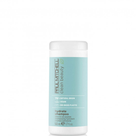 Paul Mitchell, Clean Beauty Hydrate, Vegan, Plaukų šampūnas, Balances Moisture, 50 ml