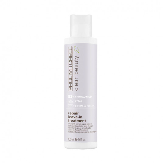 Paul Mitchell, Clean Beauty Repair, vegan, nenuplaunamas plaukų priežiūros kremas, atkuriamieji, 150 ml