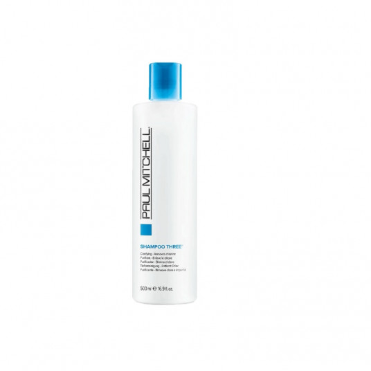 Paul Mitchell, Clarifying Three, Vegan, plaukų šampūnas, pašalina chlorą, 500 ml