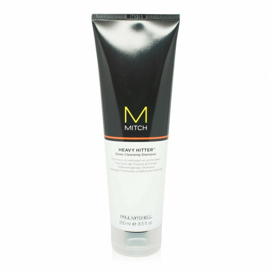 Mitch by Paul Mitchell, plaukų priežiūros priemonė Heavy Hitter, be parabenų, plaukų šampūnas, gilus valymas, 250 ml